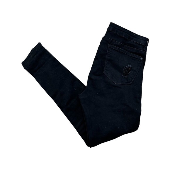 Judy Blue Denim - Judy Blue Pants Womens 31x28.5 Black Jeans Denim Mid Rise Ladies Cheetah Animal